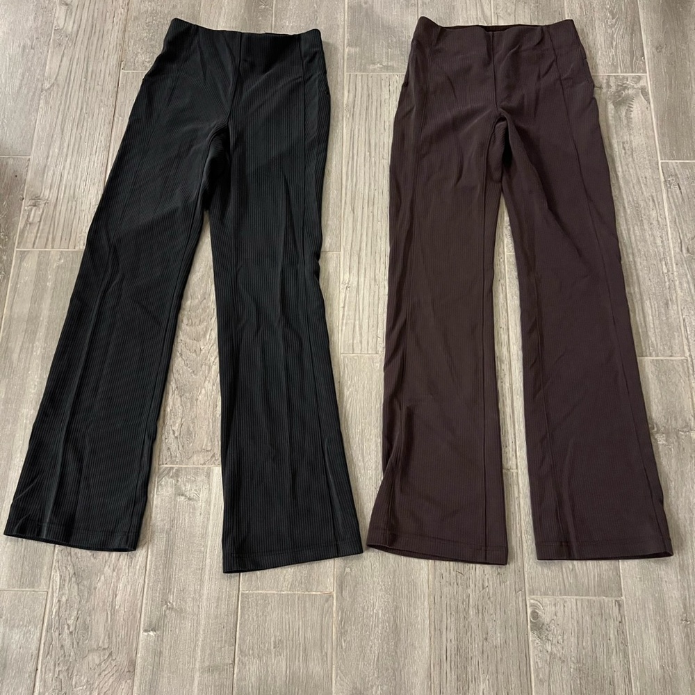 Lululemon Ribbed Black and Brown Pants